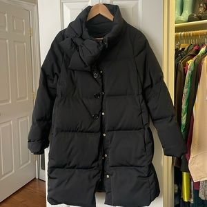 KATE SPADE NEW YORK Black Bow Puffer Jacket Size XS